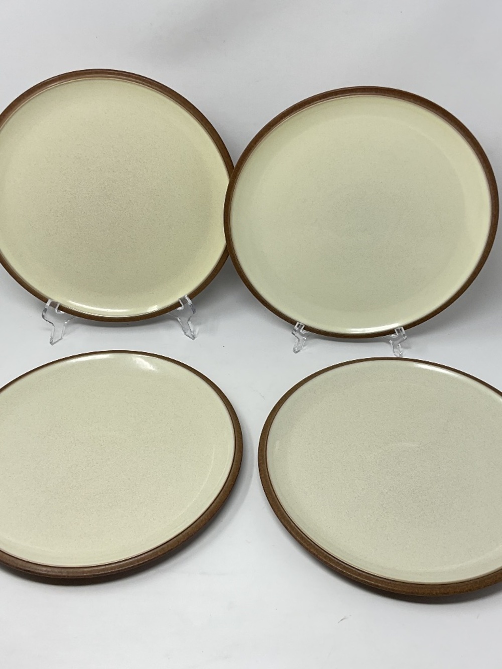 4 Denby Energy Cinnamon Stoneware Dinner plates